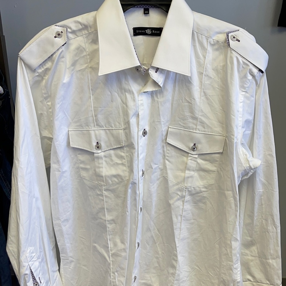 B1123-30 Stone Rose Button Down